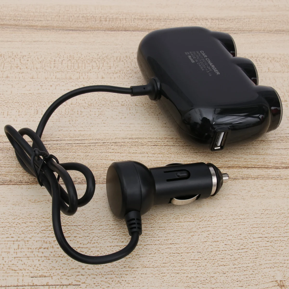 

3 Multifunction Car Cigarette Lighter Sockets Dual USB Fast Charging Ports Smart Car Power Adapter Overcurrent