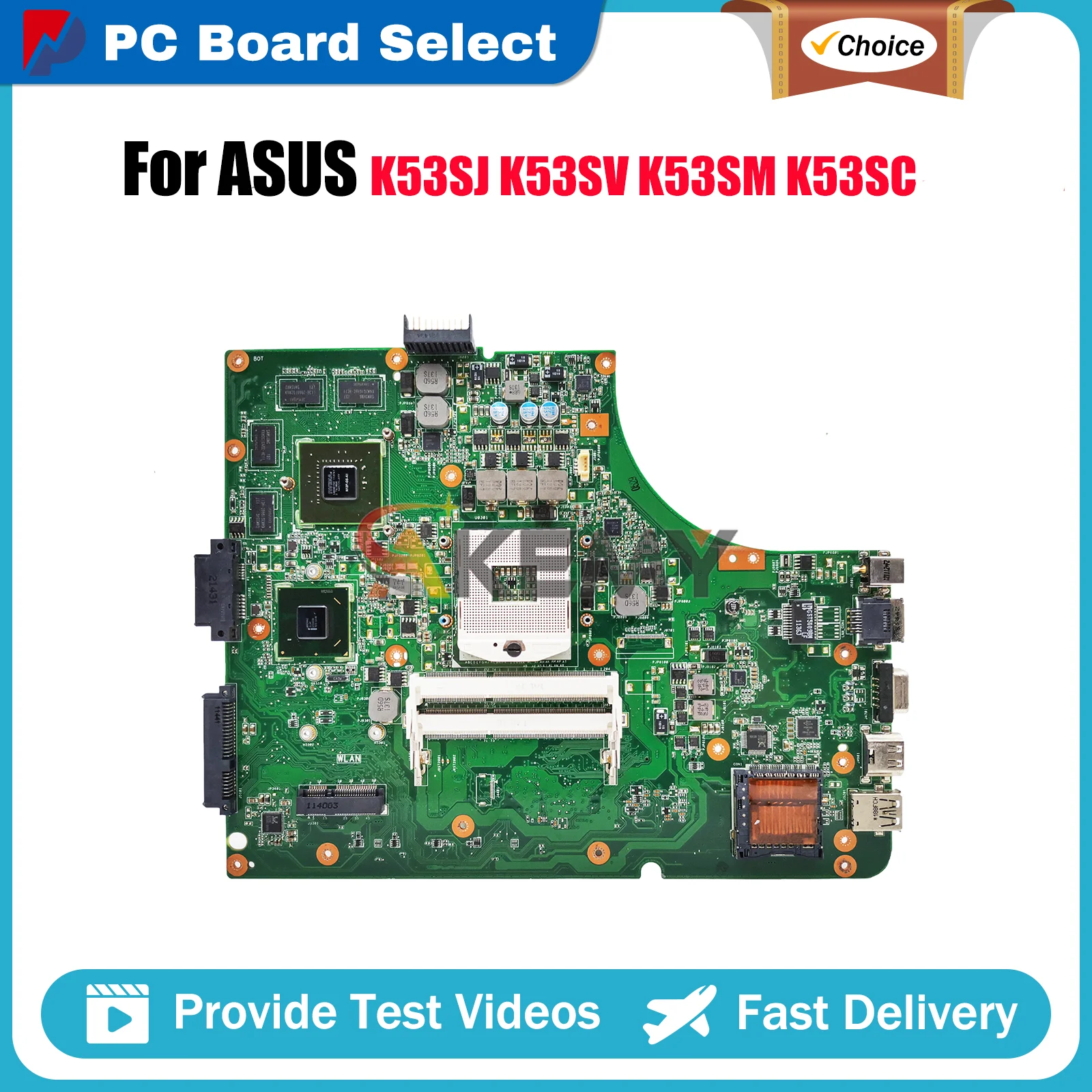 

K53SV Материнская плата для ноутбука ASUS K53S K53SJ K53SC K53SM K53SK K53SV K53SD Материнская плата для ноутбука 100% тестирование ОК быстрая доставка stk