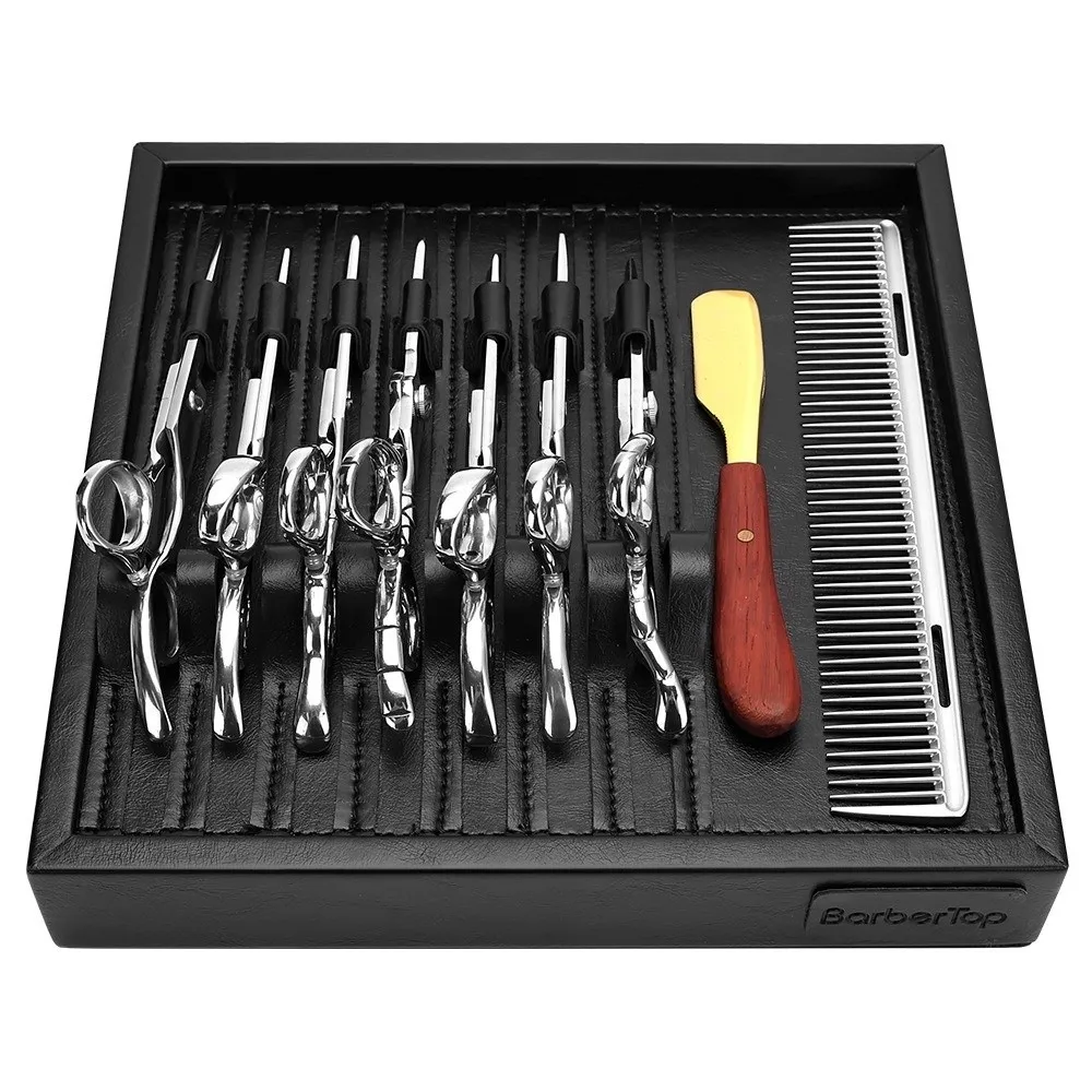 Professionelles Friseur-Haarschneidegerät-Tablett, Präsentationstablett, Organizer, Werkzeugkastenhalter für Schönheitsspezialisten, schwarzes Friseur-Aufbewahrungsregal, Salon – Detail 9