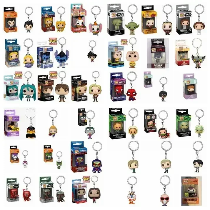 FUNKO POP nuevo Star Wars Yoda princesa Leia bolsillo Pop llavero juguete cacahuetes Marvel bruja escarlata araña hombre juguetes figuras L06
