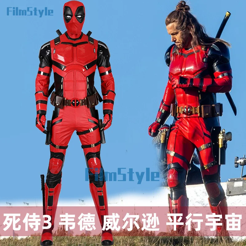 New Deadpooling 3 Cosplay Cosutme Wade Winston Wilson Jumpsuit Belt Cosplay Costume Movie Anti-hero Suit Halloween