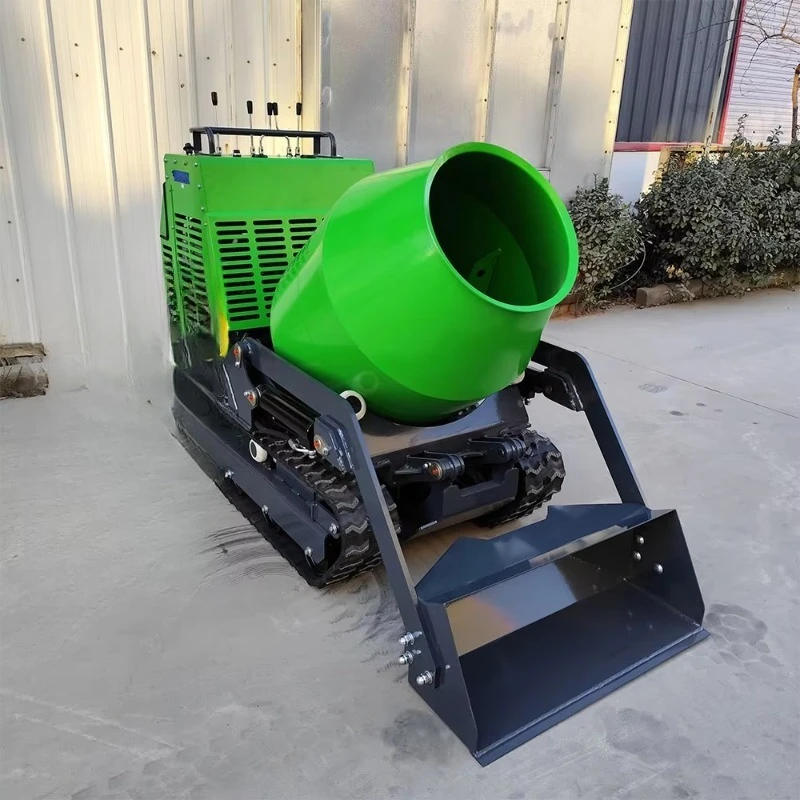 Portable Concrete Mixer Machine Mini Small Dumper Concrete Mixer  Crawler Mini Dumper
