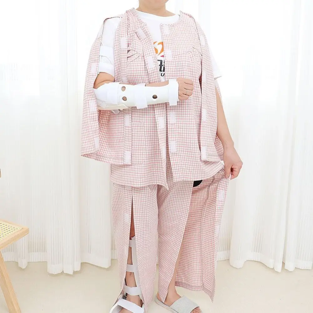 Convenient Bedridden Elderly Care Clothing Washable Skin-Friendly Tear Away Recovery T-Shirt Soft Comfortable Patient Gown