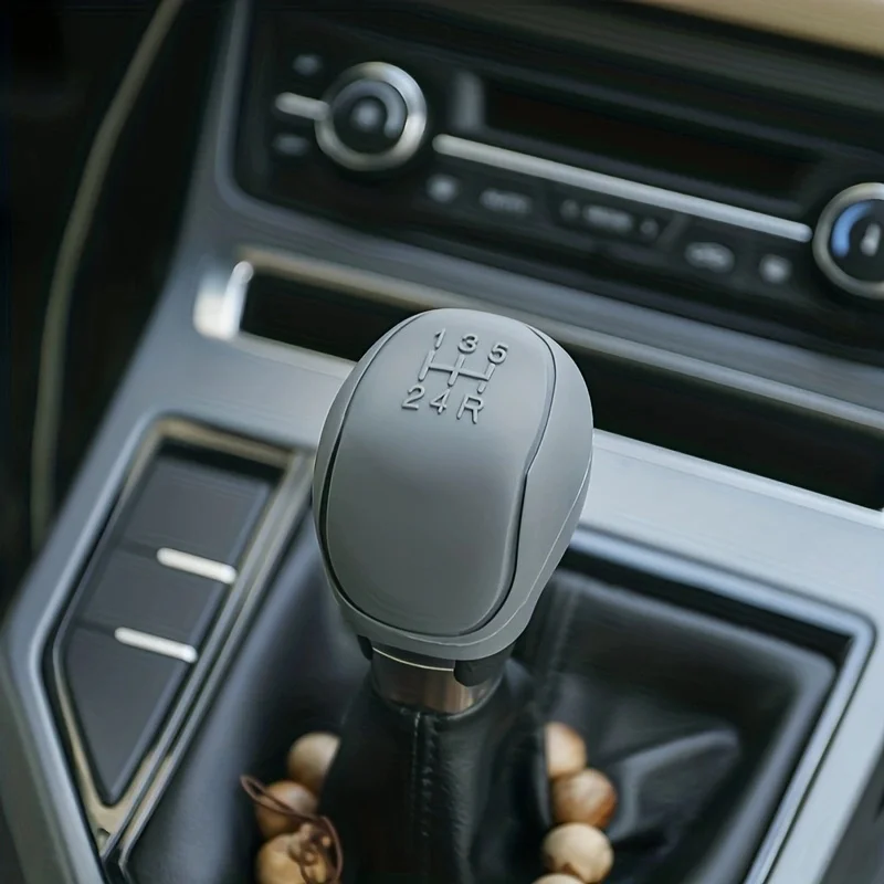 Car Silicone Gear Shift Knob Cover Gear Shift Non-Slip Grip Handle  Protective Covers Manual Car Interior Accessories
