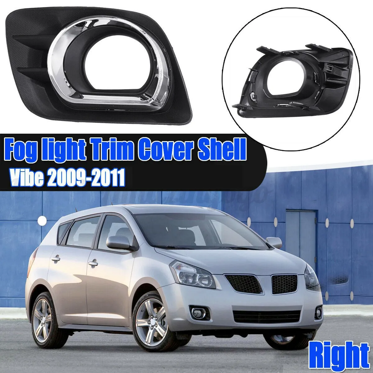 Right Front Bumper Fog Light Lamp Cover Bezel Trim for Pontiac Vibe 2009-2011