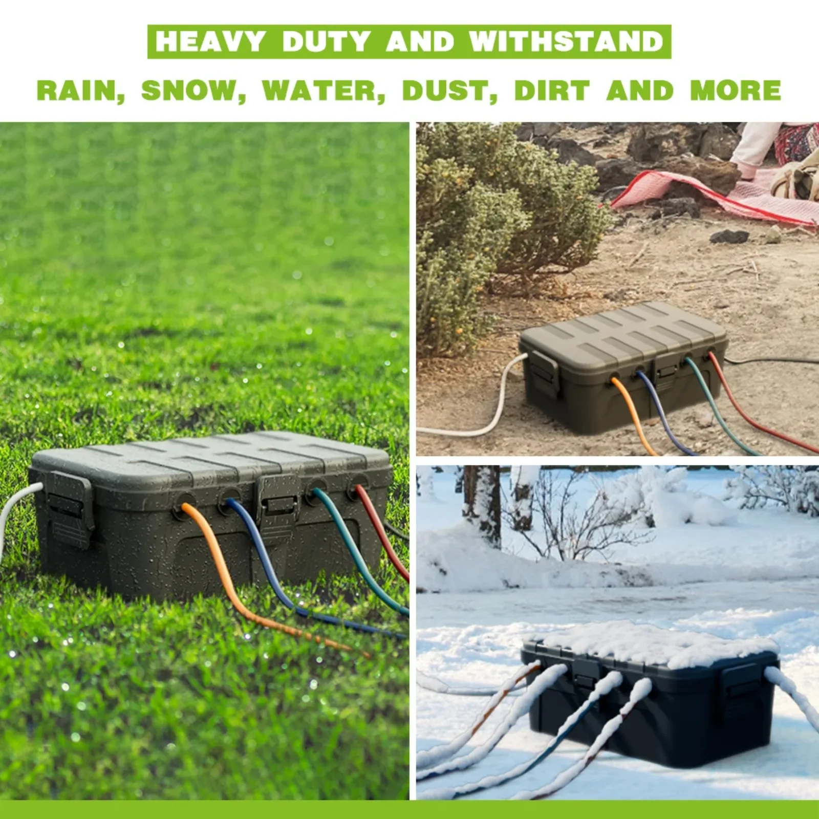 Outdoor Power Strip Weatherproof - Outdoor Waterproof Electrical Box IP54 Weatherproof