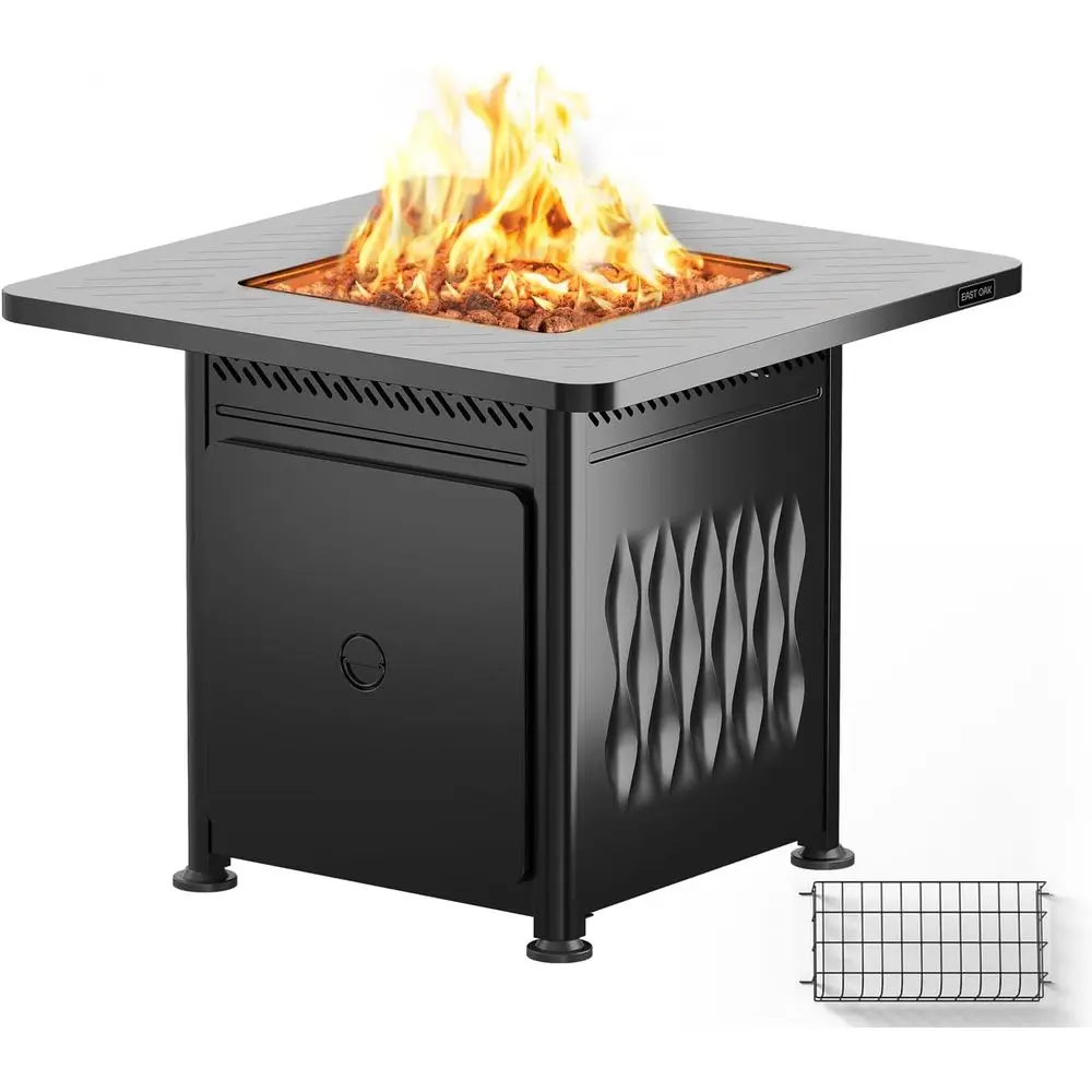 

Улучшенный уличный стол-очаг 28 Outdoor Fire Pit Table | 52 000 BTU с магнитной крышкой | Хранение и лавовые камни | Одобрено CSA | Подходит для патио, террасы.