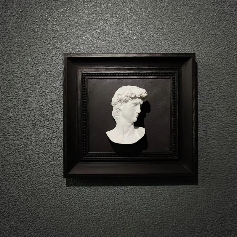 3d Plaster David Art sculpture Photo frame Ancient Greek art and mythology living room room office wall or table decoration