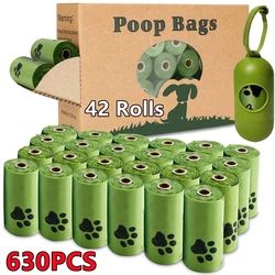 Bolsa de basura Biodegradable para mascotas, bolsas de caca de perro a granel, bolsa de caca perfumada Biobase, bolsas de residuos de gato degradables, dispensador de caca de perro, regalos, nuevo