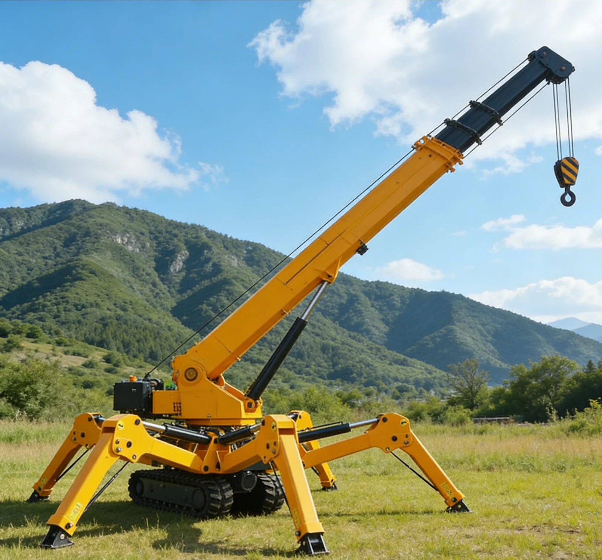 Customized Spider Crane 3 5 8 Ton with Quick Release Hook and Remote Control for Factory Use