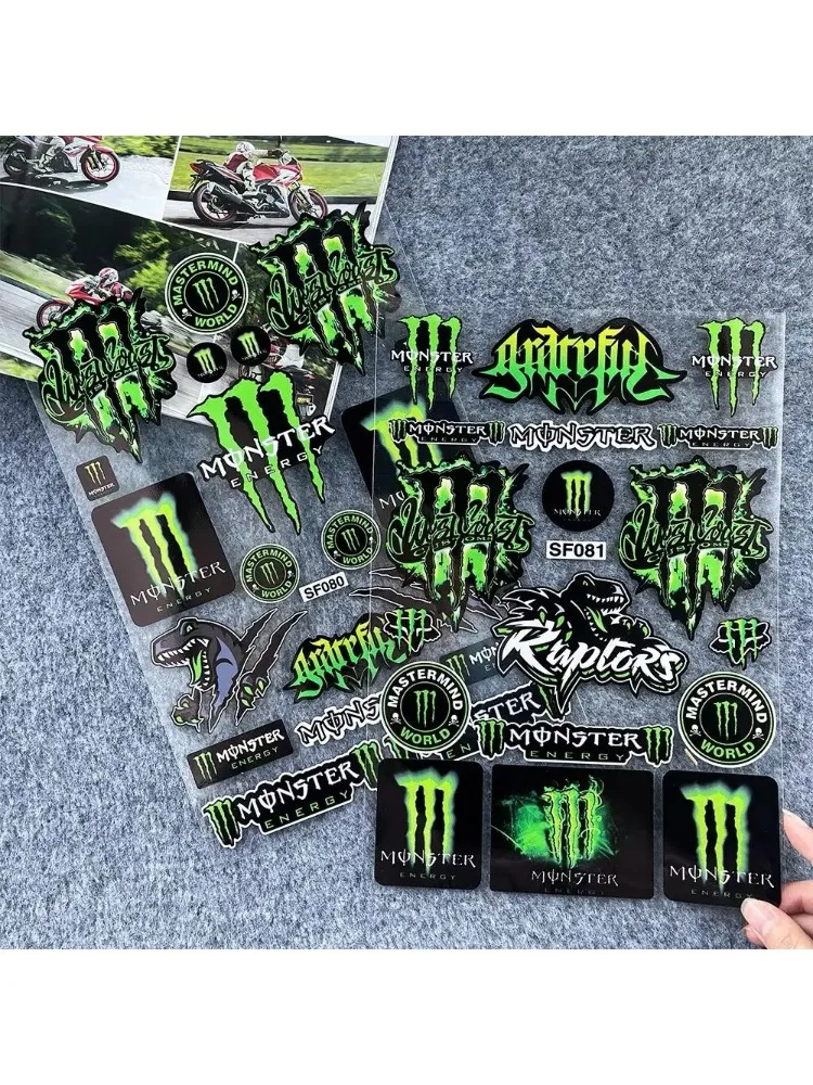 AliExpress Monster Energy Reflective Car Stickers Motorcycle Helmet Dirt Bike Tail Box Modified Stickers