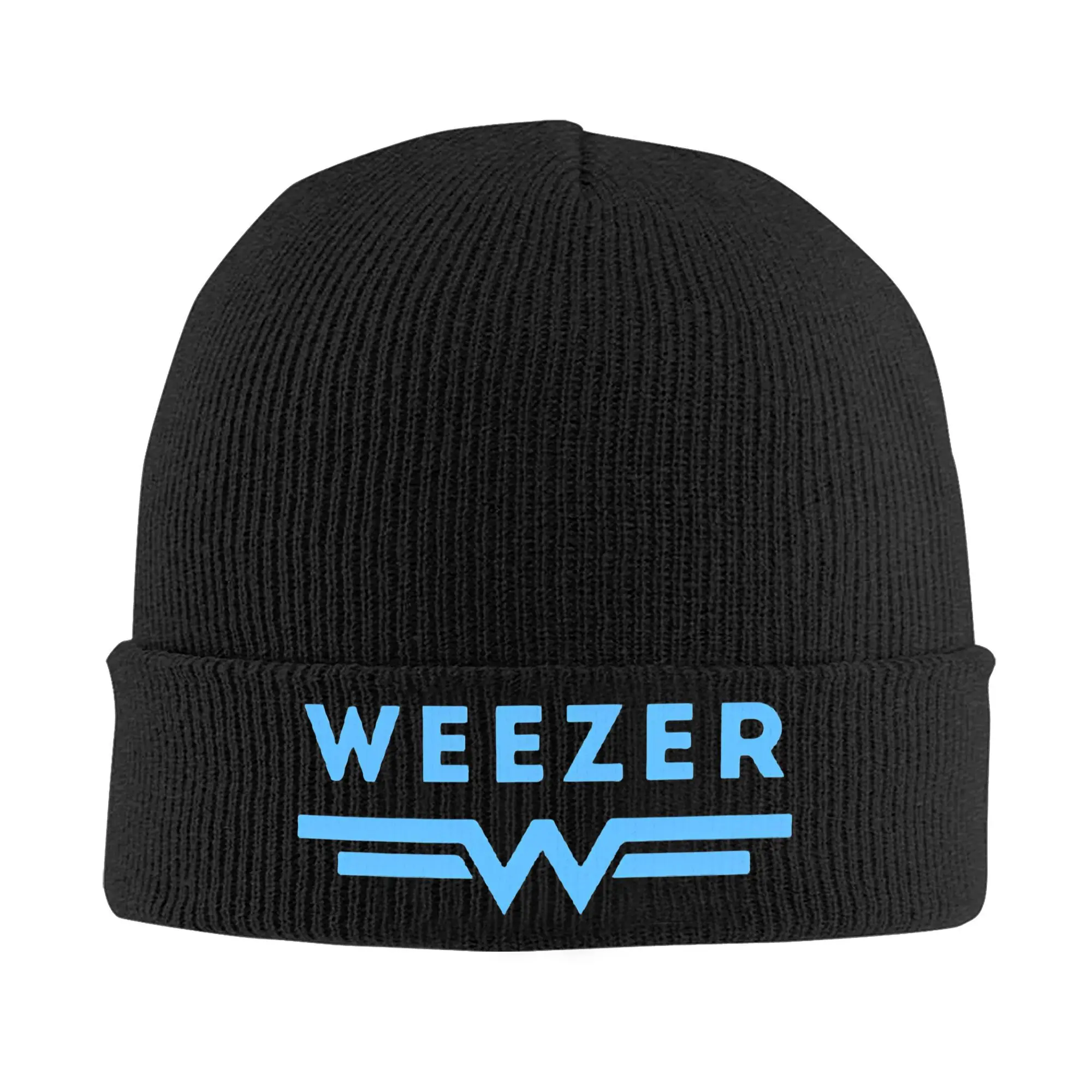 Weezer Rock Music  Hat Autumn Winter Skullies Beanies Warm  Cap Unisex Acrylic Knitted Caps