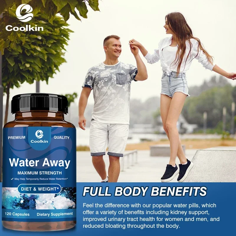 Water Away Maximum Strength - Natural Diuretic Capsules for Water Retention - with Vitamin B6 Potassium & Dandelion