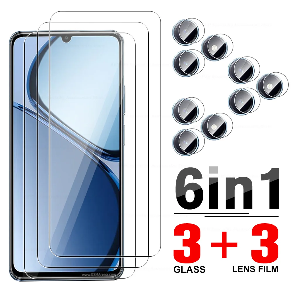 6in1 Camera Protective Glass Case For Realme C63 Tempered Glass Realmi C63 C 63 63C RealmeC63 4G 2024 Screen Lens Protector Film