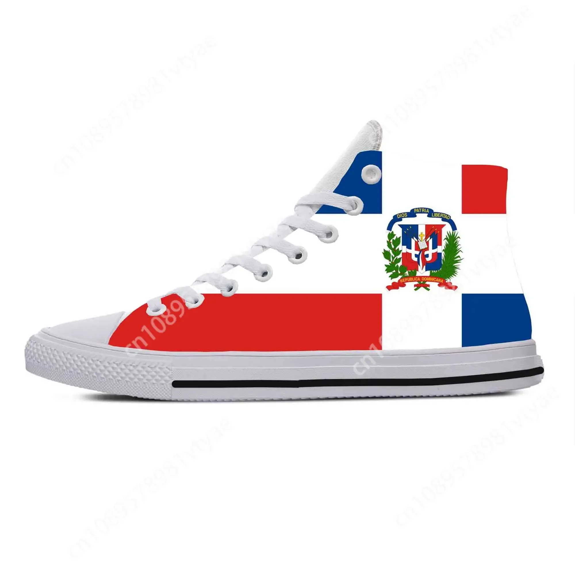 Dominica Dominican Republic Flag Patriotic Pride Casual Cloth Shoes High Top Comfortable Breathable 3D Print Men Women Sneakers