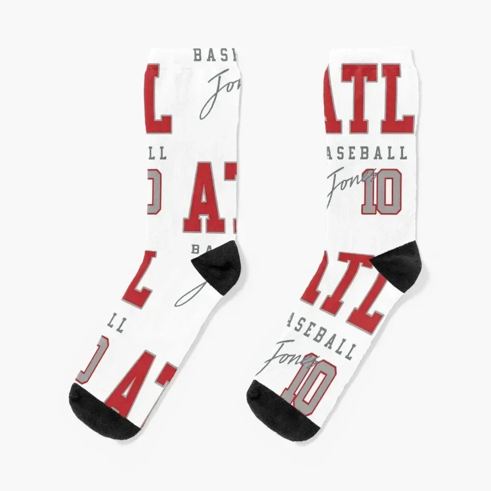 

Chipper Jones, Atlanta Baseball Legends 2 Socks Toe sports Climbing funny sock Male Socks Women's