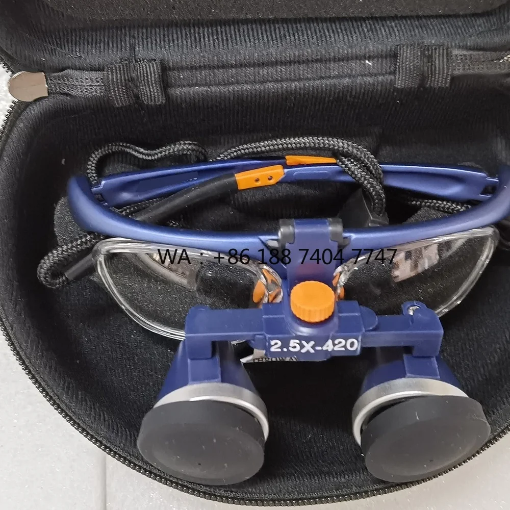 Loupes dentaires binoculaires, Loupes chirurgicales avec éclairage frontal, Loupes dentaires grossissantes 6X