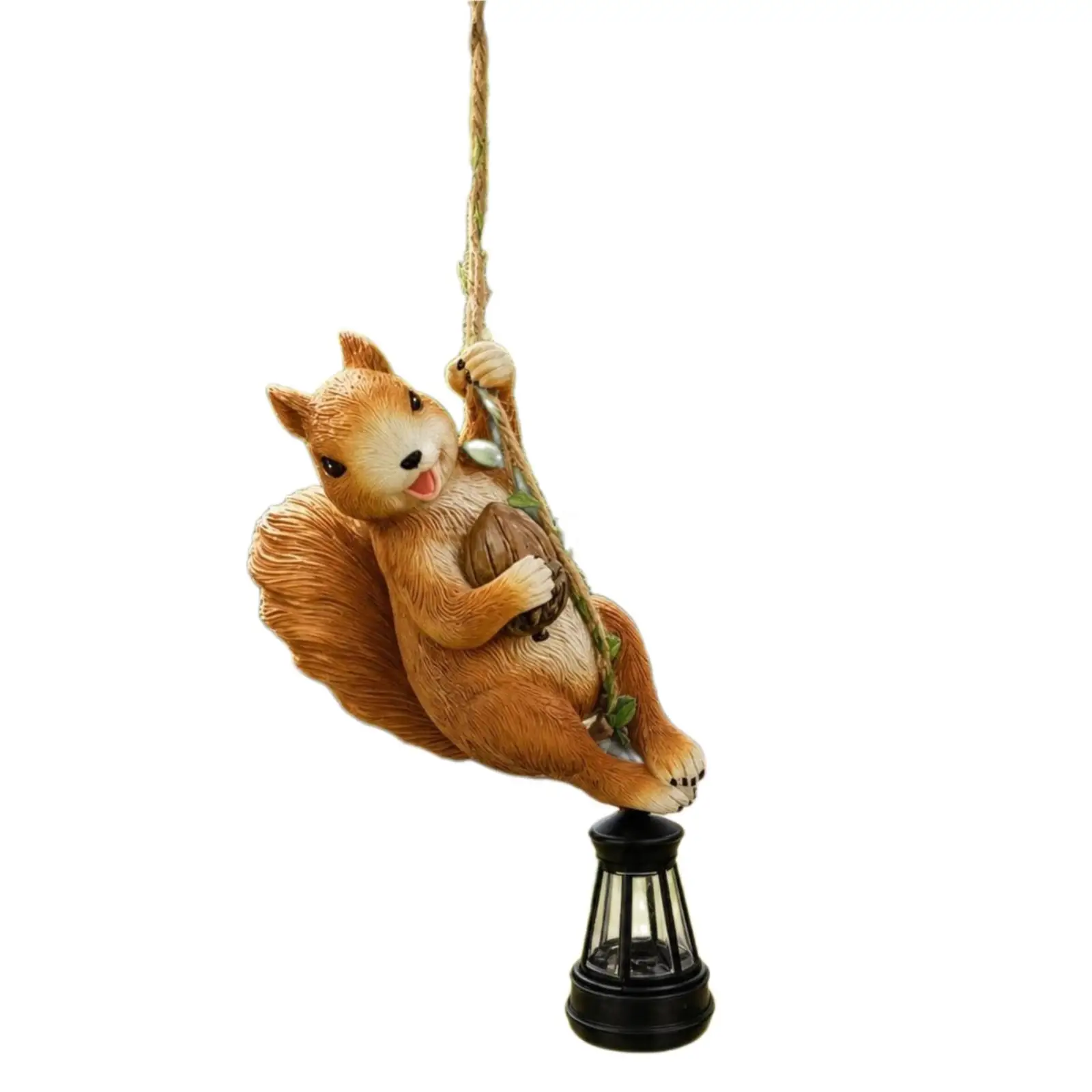 Outdoor Solar Lantern Resin Animal Garden Statue for Garden Decoration Sculpture Lawn Ornaments