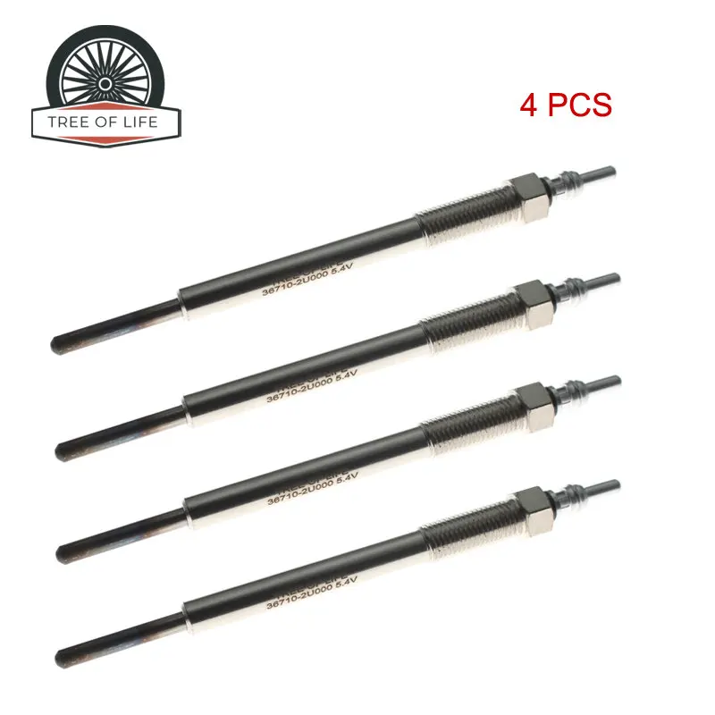 

36710-2U000 367102U000 4 PCS 5.4V Dual Core Heater Glow Plugs For Hyundai I30 I40 Tuscon KIA SPORTAGE RIO STONIC 1.6 2017+