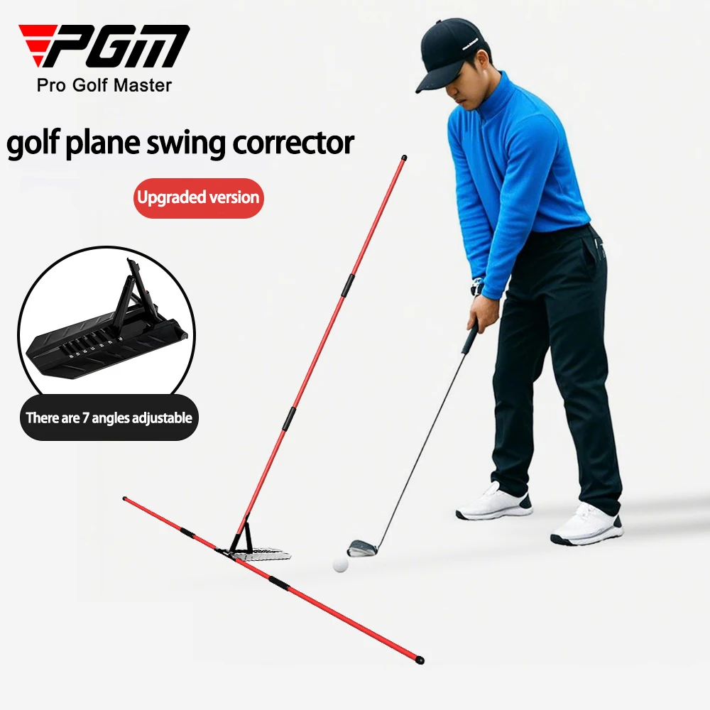 Golf Alignment Sticks Holder, Adjustable Angle Golf Swing Trainer with Portable ABS Base and Alignment Rods, Golf Training Aid for Swing Path, Aiming, Putting Practice