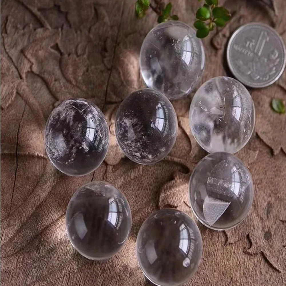 

26-28mm High Quality Natural White crystal Crystal Ball Clear Quartz Energy Healing Stone Meditation for Home Decoration