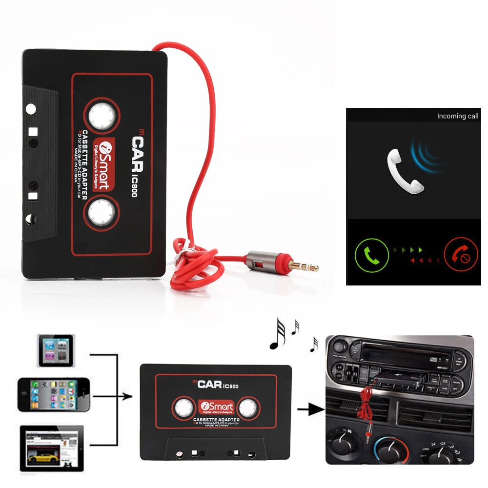 

​Car Cassette Tape Adapter Car AUX Audio Tape Cassette Converter For Phone Car CD MP3 MP4 Tape Player