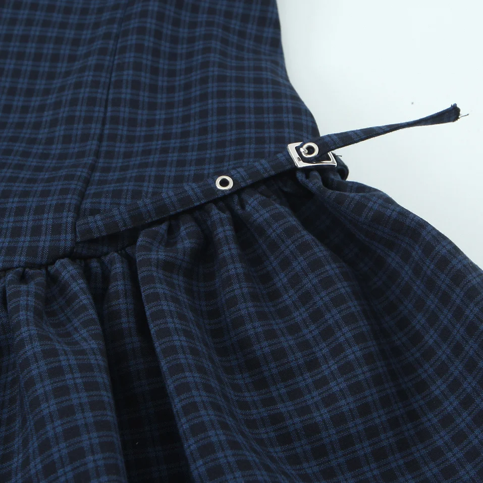 KASLEAD Faionable Plaid ort Dr Feminino Dr Sli Decoração em camadas 3067269 Fibra de poliéster Svel Ci C...