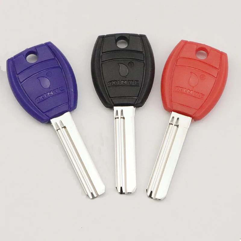 5Pcs/Lot Red  AB Dual Groove Key Blanks Colorful Plastic Handle Household Door Lock Uncut Keys Locksmith Supplies view 2