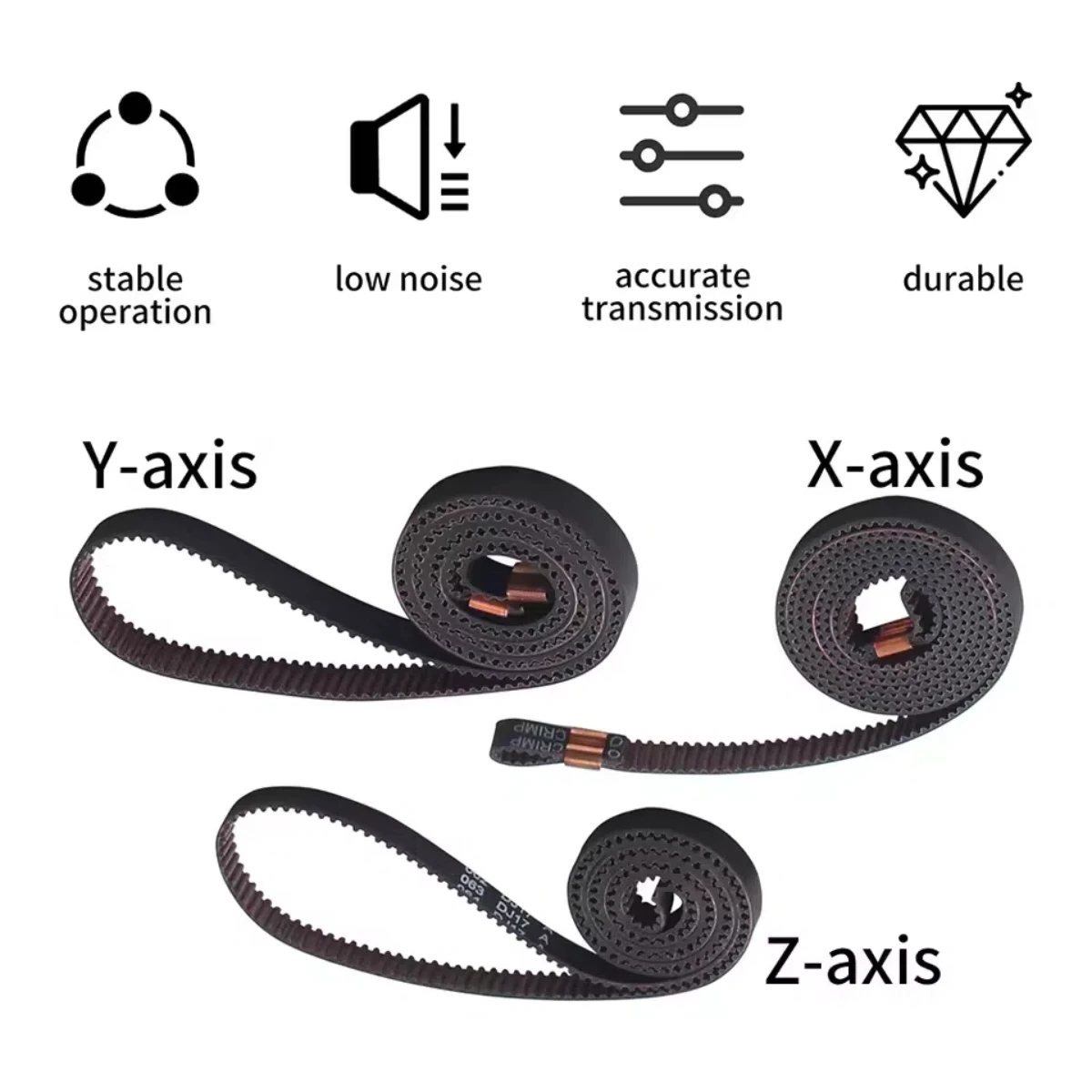 XYZ Belt for Anycubic Kobra 3/Kobra 2 3D Printers 2GT Open Synchronous Belt Replacement