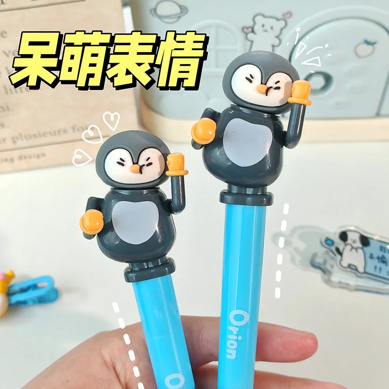 Nuovo divertente stampa pinguino penna da ballo simpatico cartone animato pinguino penna neutra studente di cancelleria giocattoli da disegno antistress