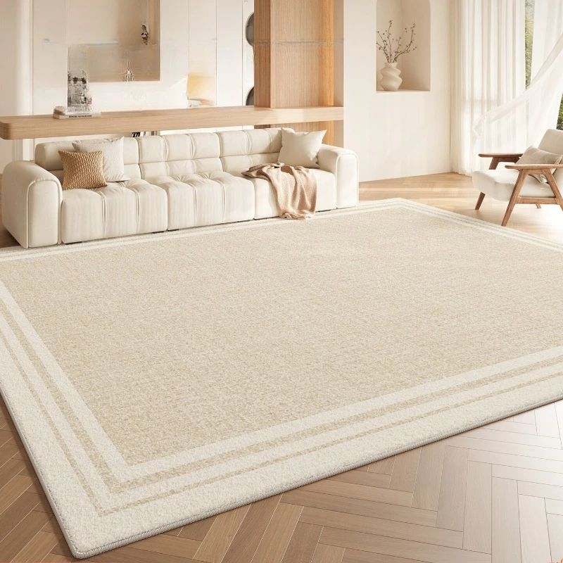 Large Carpet Fluffy Soft Lounge Floor Mat Thick Plush Bedside Rug Cream Style Rugs for Bedroom Minimalist Living Room Decoration
