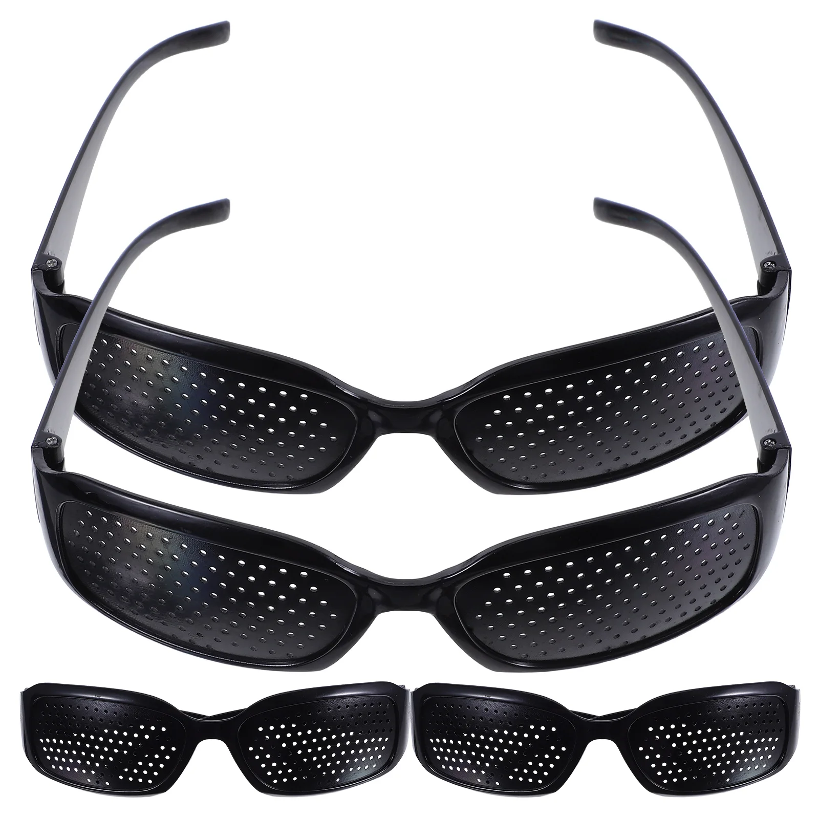 

4Pcs Sunglasses Pinhole Correction Portable Eye Care Glasses Anti-Fatigue Durable Protective Portable Pinhole Sunglasses