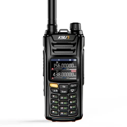 KSUT-walkie-talkie portátil de banda completa, Radio AM, FM, VHF, UHF, 10W, gran potencia, 144-520MHz