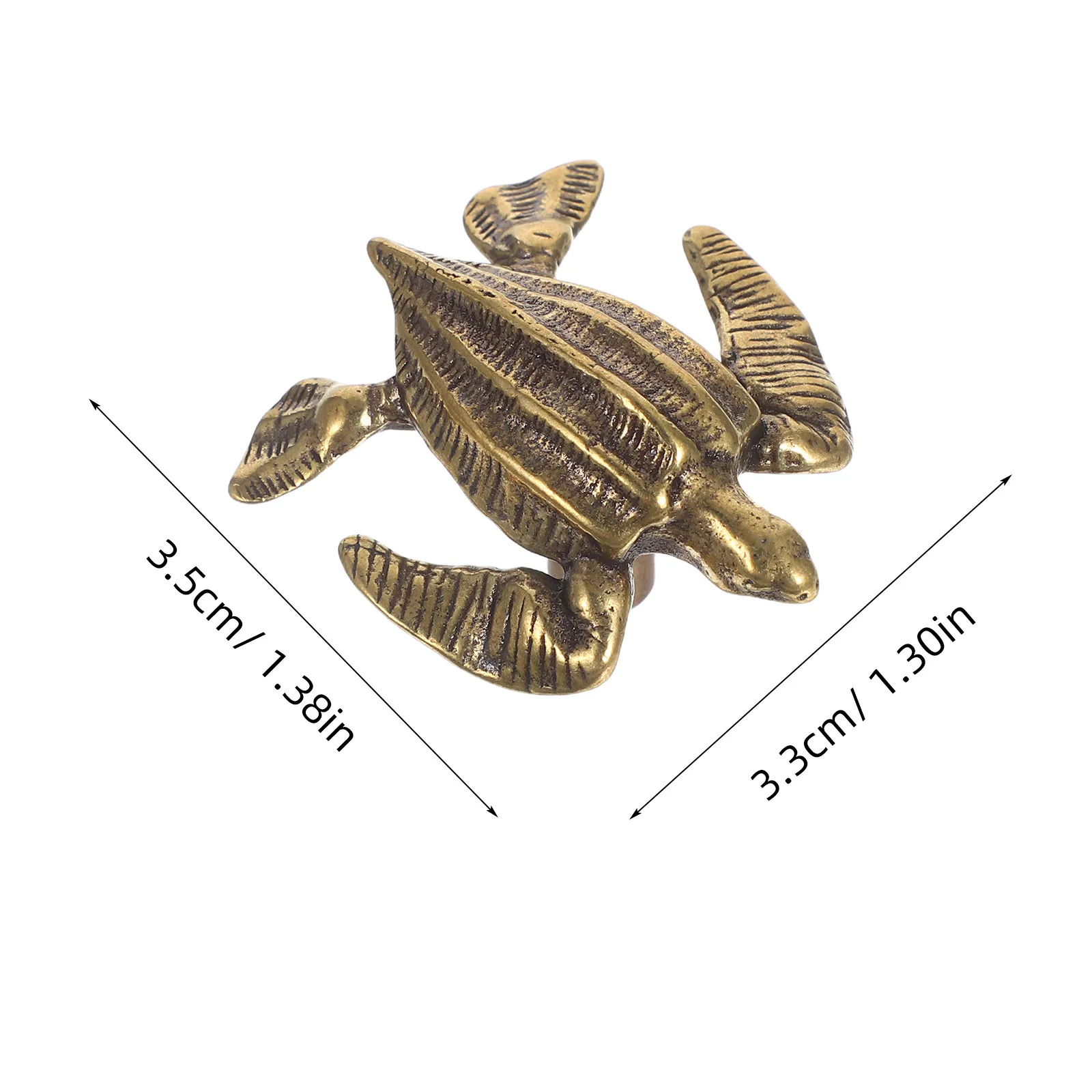 Unique Brass Cabinet Knob Vintage Turtle Design Smooth Grip Drawer Handle for Cabinets Dressers Wardrobes Kitchen Pull