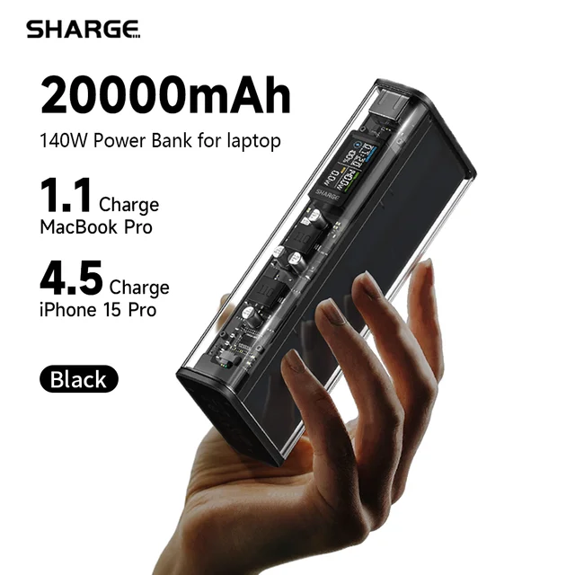 SHARGEEK 140 Power Bank 20000mAh 140W Portable Charger