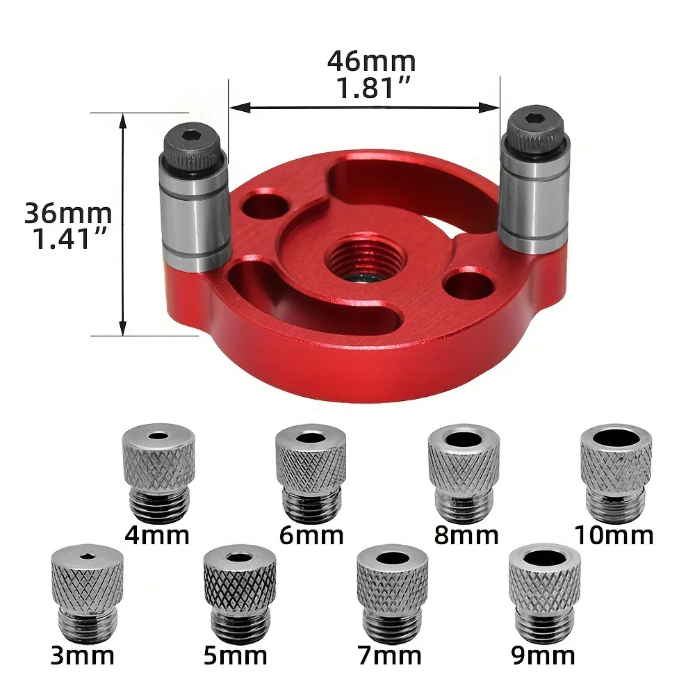 Stainless Steel Woodworking Drill Guide Bushing 3mm-10mm Diameter Drill Sleeves Locator Doweling Jig Pocket Hole Jig