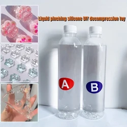 Liquid pinching silicone DIY decompression toy AB silicone raw material Highly transparent 1:1 self defoaming fully transparent