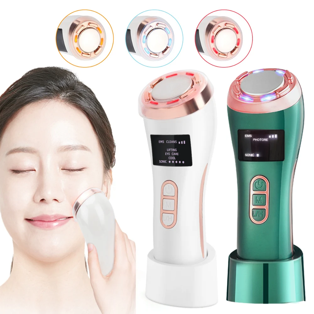 

Ultrasound RF Radio Frequency EMS Microcurrent Beauty Hot Cold Photon Rejuvenation Facial Massager Face Lift Tighten Skin Care