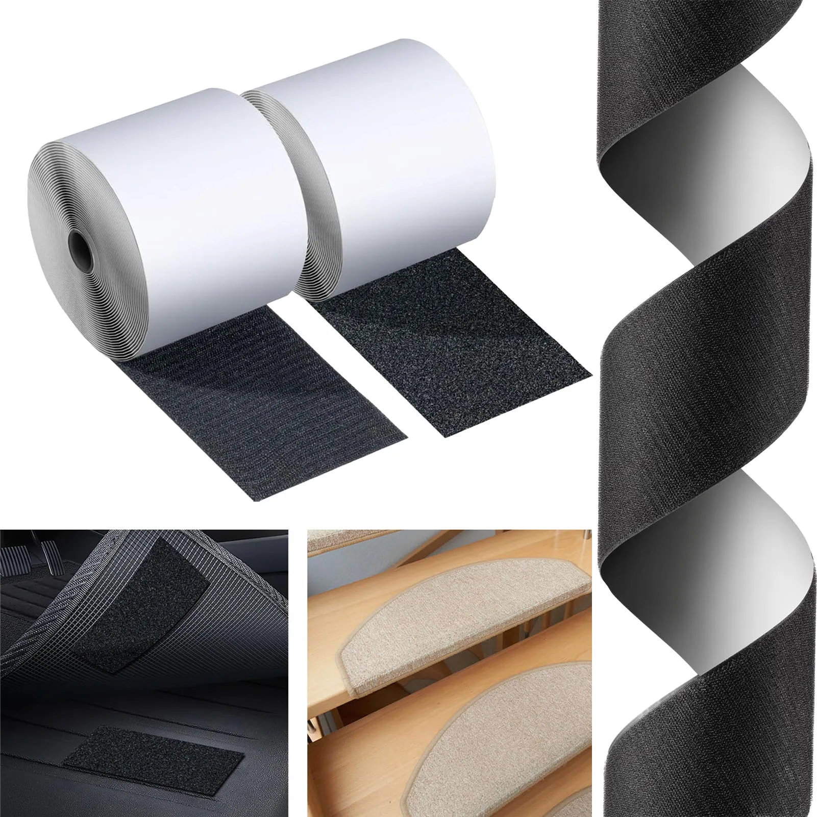 

Двусторонняя наклейка на липучке, безопасная лента для мебели и предметов домашнего обихода, для хранения ковриков на месте, январь г.