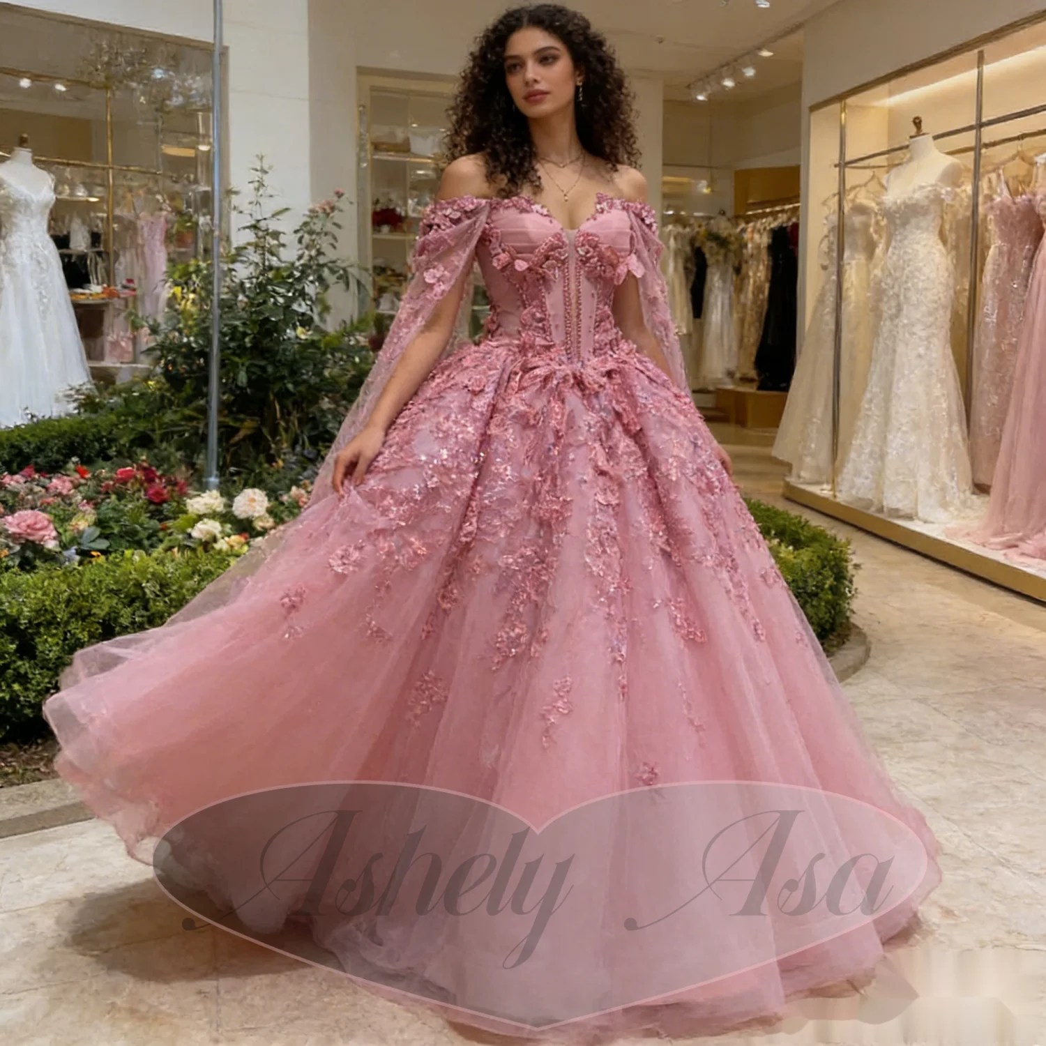 Maßgeschneiderte Cincerella Prinzessin 15-Jährige Mädchen Quinceanera Kleider Schmetterling Applikation Ballkleid Langes Damen Abschlussball Partykleid 2026