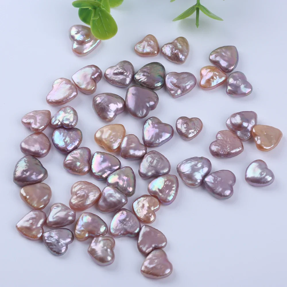 

10-13mm Purple Heart Shape Cultured Freshwater Pearl Loose Beads For Jewelry Making