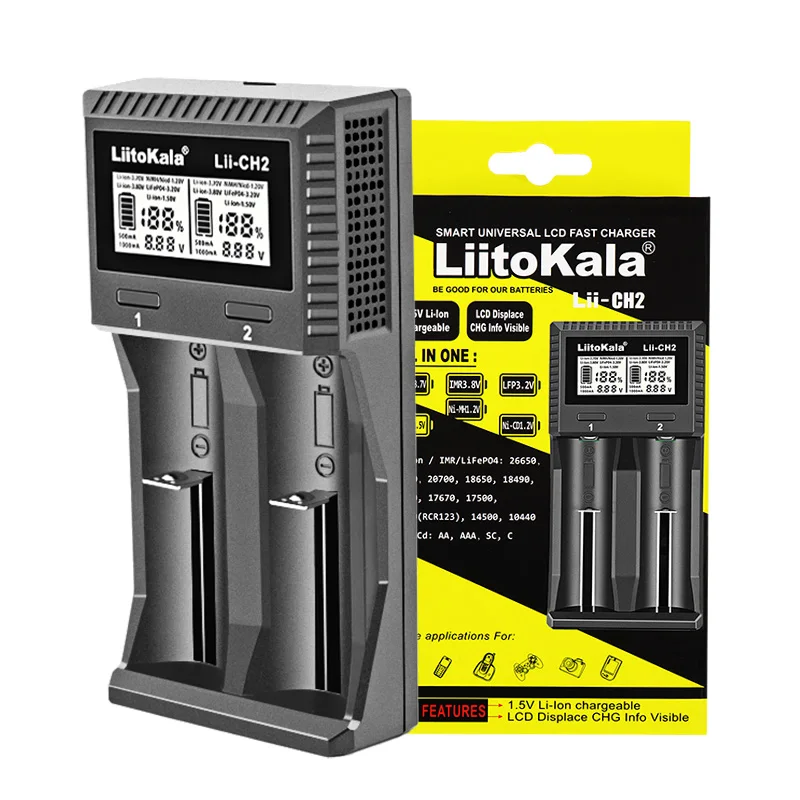 1-5pcs LiItoKala Lii-CH2 Smart Charger Intelligent Battery Charger For 1.5V AA AAA Li-ion Lithium Rechargeable Battery