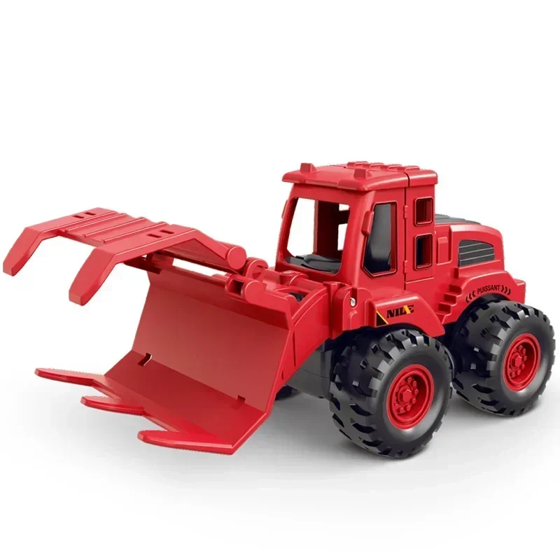 Children\'s Inertia Car Simulation Engineering Vehicle Toys Excavator Bulldozer Road Roller Boy Toy Car Children Birthday Gifts