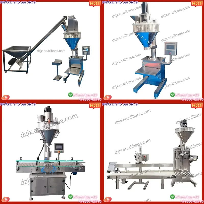 CE Certificate DZJX Auto Small Corn Maize Flour Ground Coffee Powder Automatic Packing Machine Into Premade Bag Plastic Caps