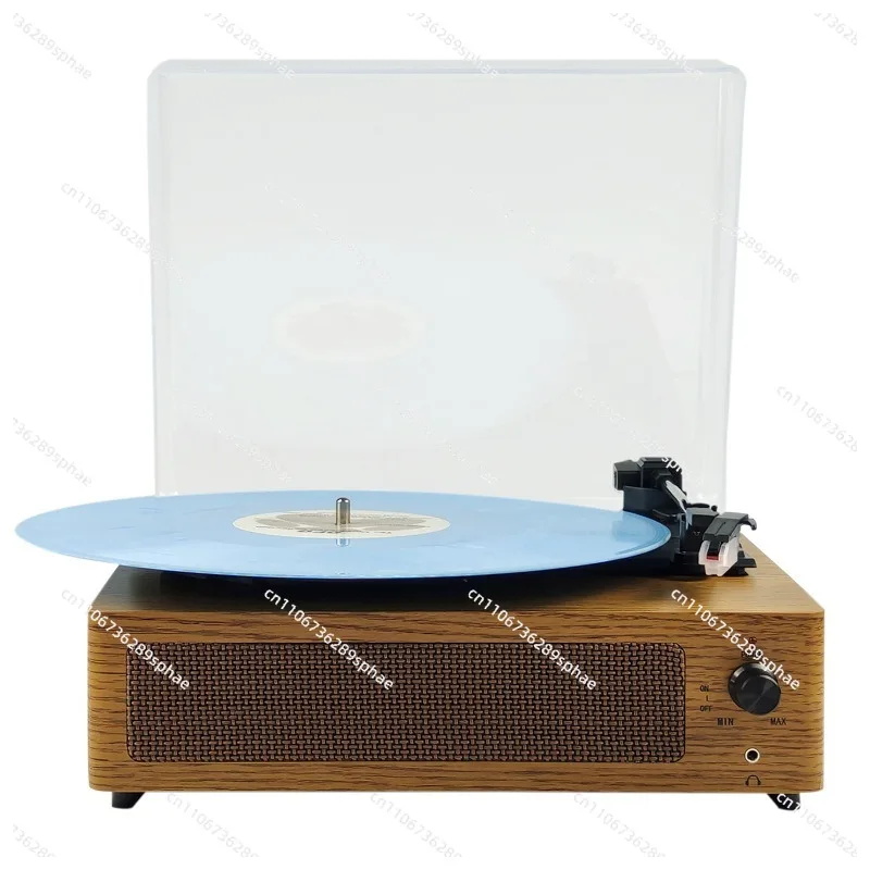 Portable phonograph vinyl bluetooth speaker covered dustproof retro home