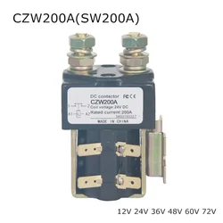 ZJW200A Magnetic DC Contactor SW200A for Battery Car,Elevator,forklift,Engineering Machine NO