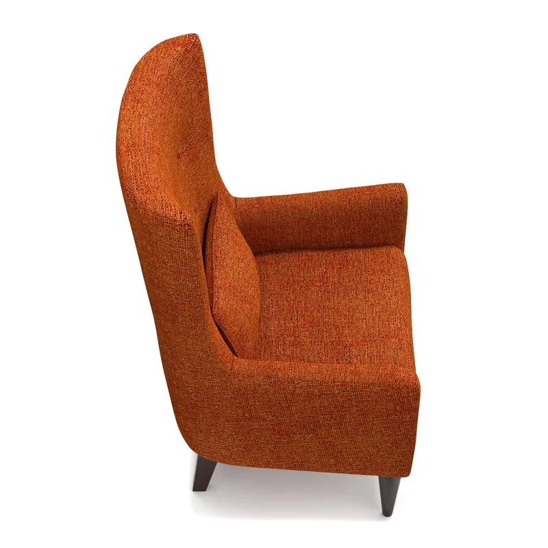 High Back Comfortable Velvet Hotel Chair With Modern Design For Commercial Use In Lobby And Apartment-Best Price Direct Factory