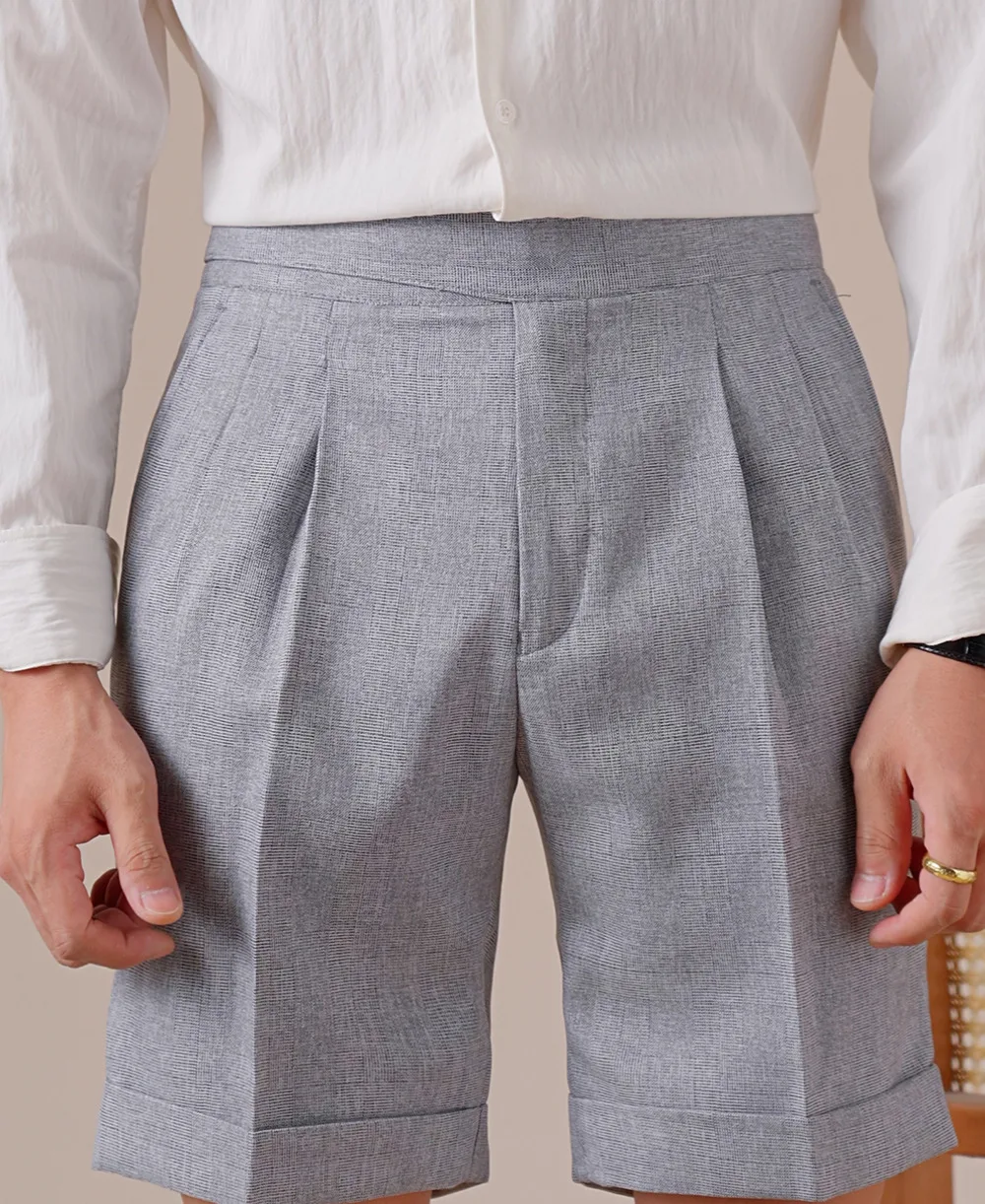 

Нежелезные шорты в итальянском стиле «Неаполь», мужские летние тонкие дышащие повседневные брюки в стиле ретро с пятью точками, короткие мужские костюмы Hombre