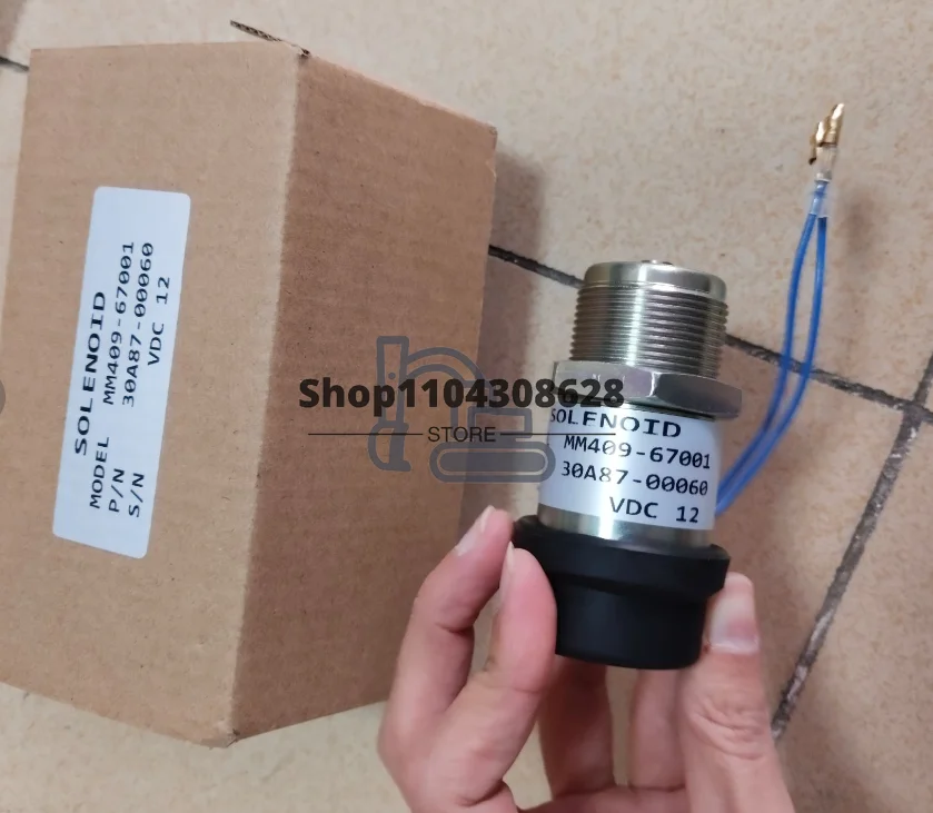 

12V Stop Solenoid Valve 7413147,195-8411,30L87-00060,30A87-00060,MM409-67001 For Mitsubishi S3L S3L2-E2 S4L S4L2