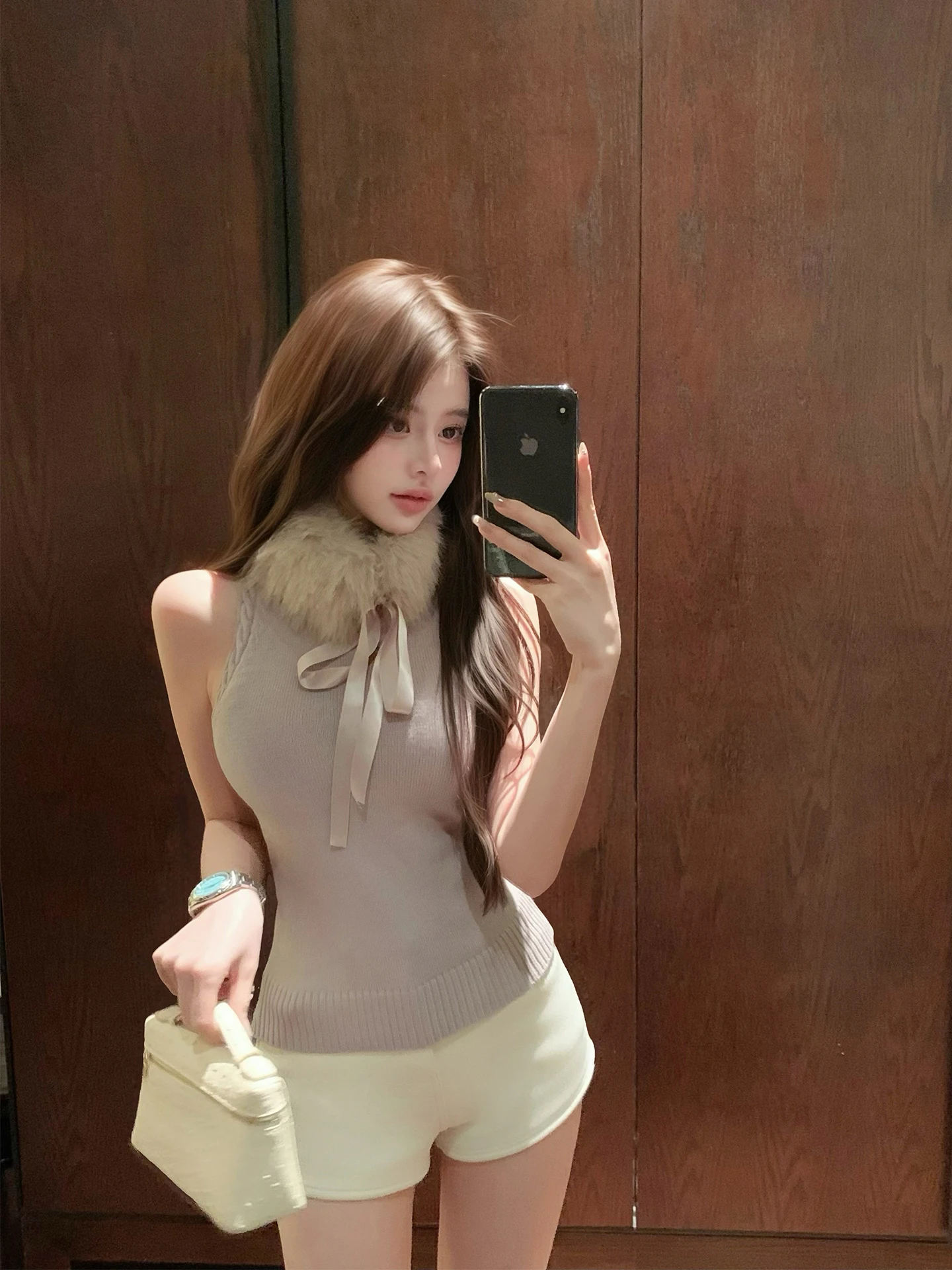 

AkiQiu Осенне-зимние утепленные флисом брюки с высокой талией, утягивающие, подчеркивающие бедра, элегантные, сексуальные, универсальные, для женщин